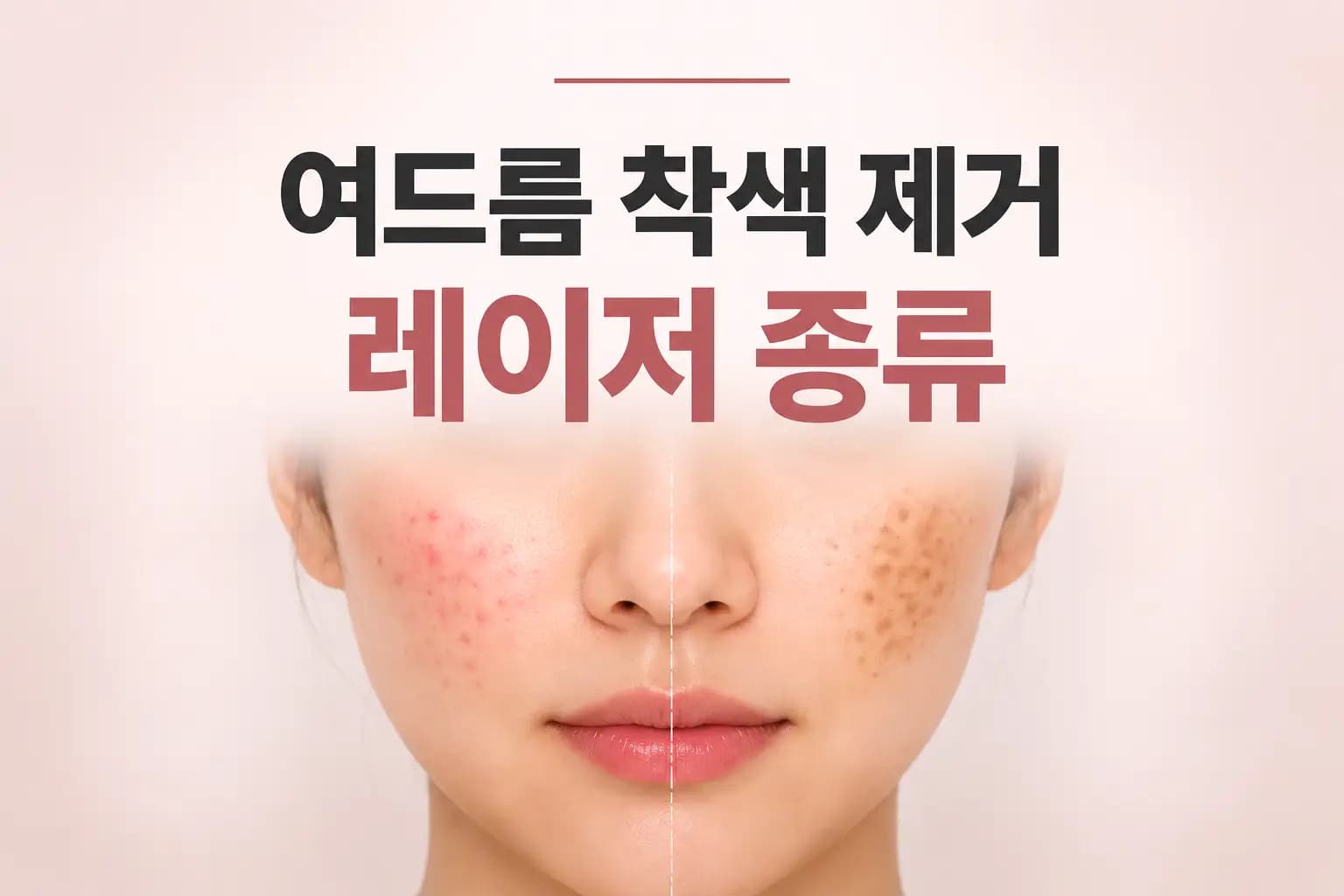 여드름 착색 제거를 위한 자국별 레이저 선택 기준 안내