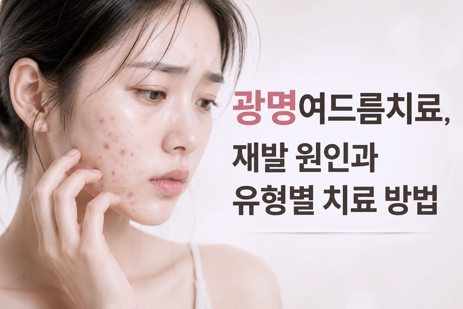 여드름 재발 원인과 유형별 광명여드름치료 방법을 안내하는 의료 컨텐츠