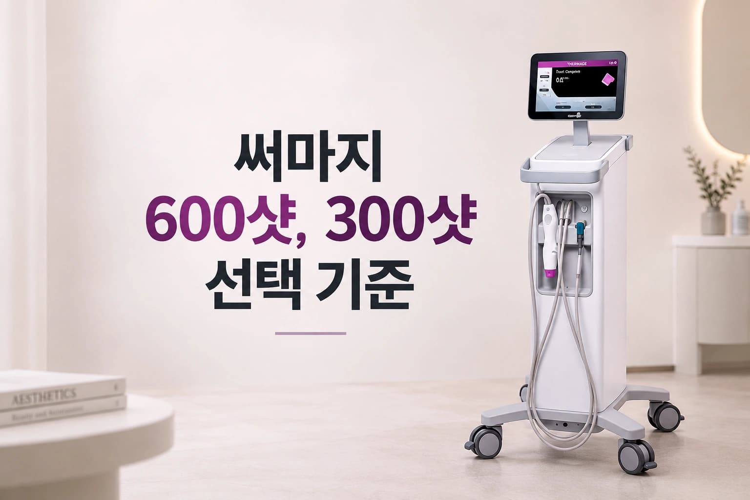 써마지 600샷과 300샷 선택 기준을 안내하는 컨텐츠 썸네일