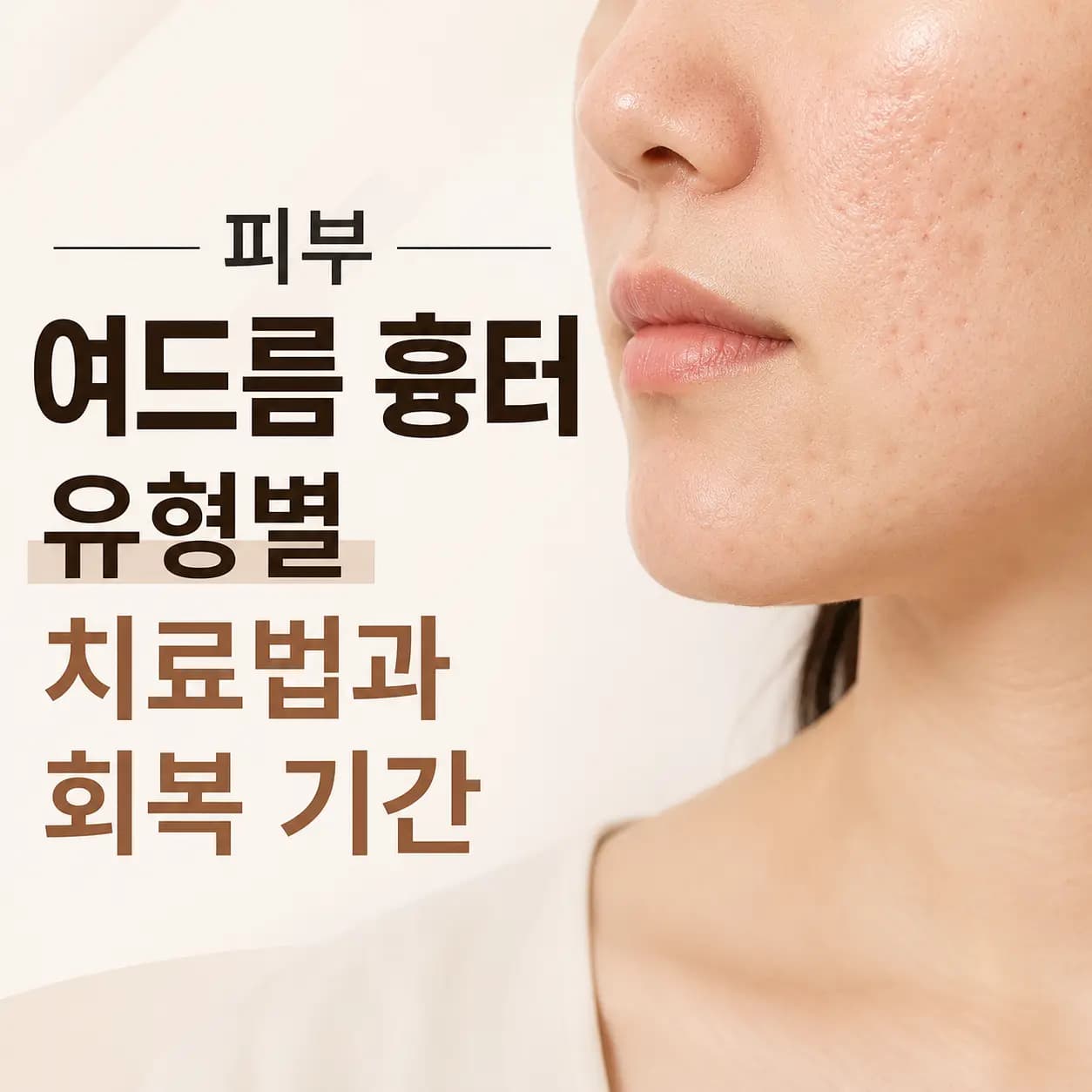 피부 여드름 흉터의 유형과 치료·회복 기간을 안내하는 컨텐츠