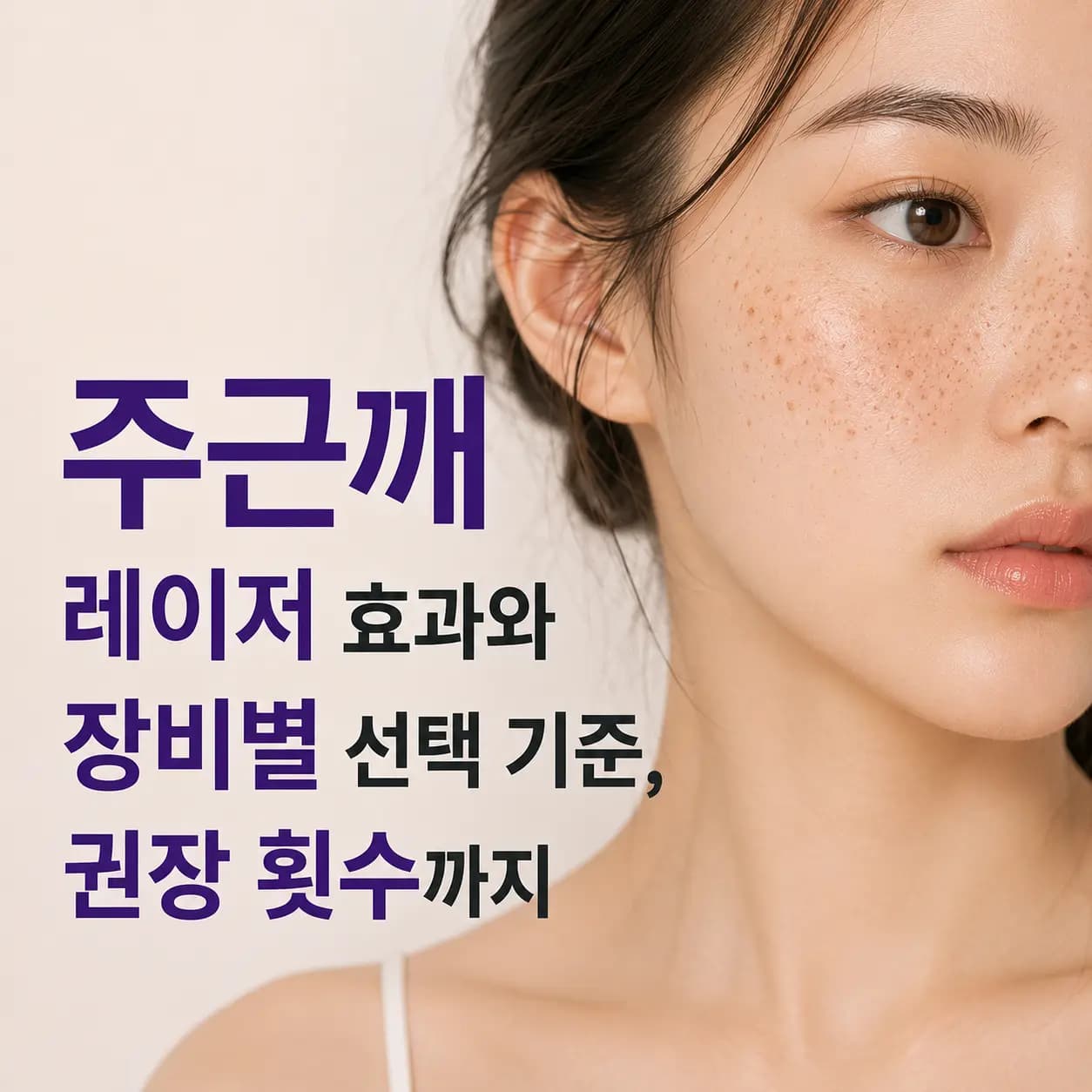 주근깨 레이저 효과와 장비별 선택 기준, 권장 횟수를 알려주는 컨텐츠